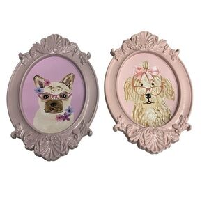 Hobby Lobby Pink and Purple Dog Wall Art